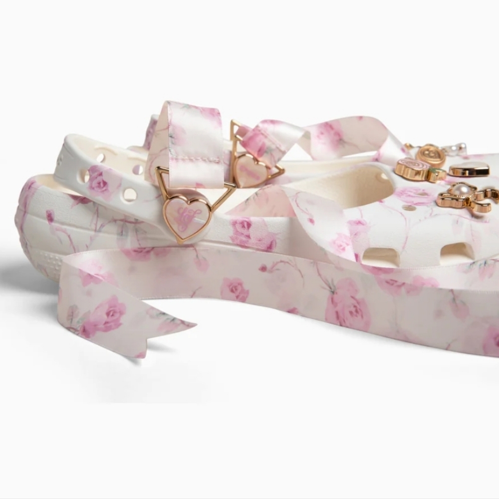 NIB LoveShackFancy X Crocs Classic Ballet Oyster Sz 9 - Picture 6 of 9
